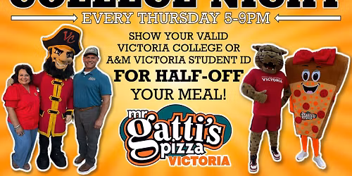 COLLEGE NIGHT @ MR GATTI'S PIZZA