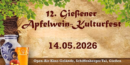 12. Gie\u00dfener Apfelwein-Kulturfest am 14.05.2026