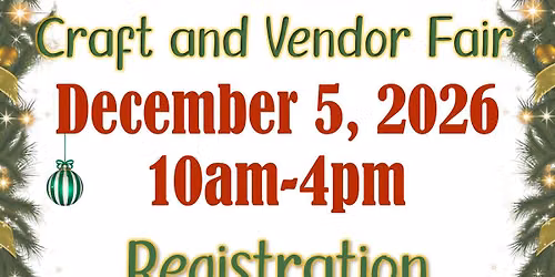 Christmas Craft Fair Registration