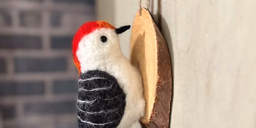 Needle Felting Workshop \u201cWoodpecker Ornament\u201d DAYTIME CLASS! EASTON MD