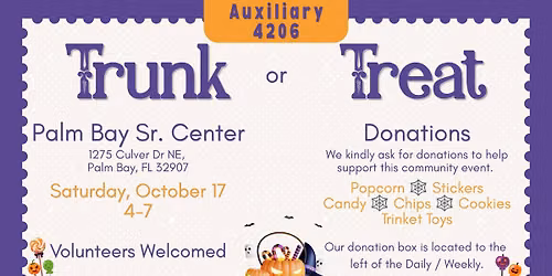 Auxiliary 4206 Trunk or Treat