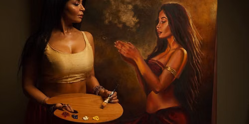 Self portrait Art Show - Gilded in Two Suns 