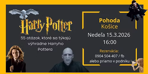 Harry Potter Kvíz - Pohoda Bar- Košice 