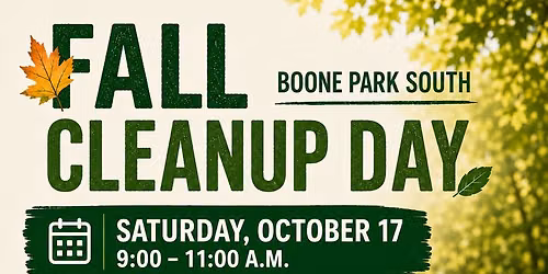 Fall Clean Up at Boone Park South