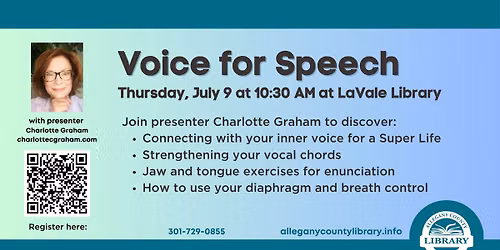 Voice for Speech at LaVale Library
