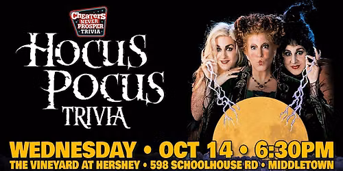 Hocus Pocus trivia at The Vineyard at Hershey