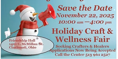 11\/22\/2025 Third Annual Holiday Craft & Wellness Fair