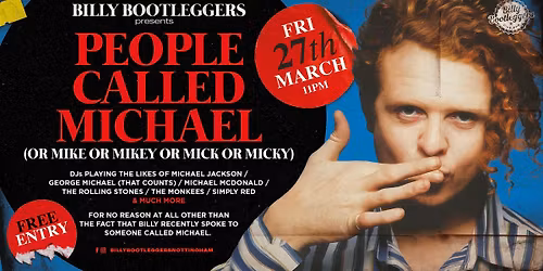 PEOPLE CALLED MICHAEL - A Billy's Special Event