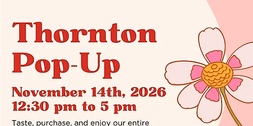 Thornton Pop-Up Tasting Room with Whitewater Hill Vineyards November 2026