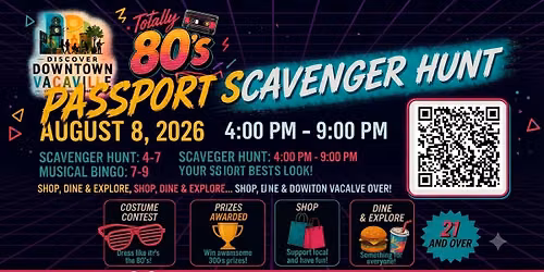 80's\/90\u2019s Musical Bingo & Passport Scavenger Hunt