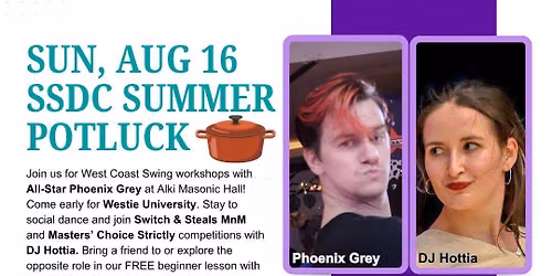 Seattle West Coast Swing Workshops with All-Star Phoenix Grey, POTLUCK, Comps+Social with DJ Hottia