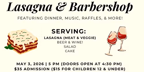 Lasagna & Barbershop 2026