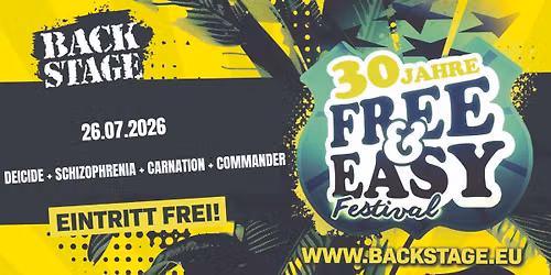 DEICIDE + SCHIZOPHRENIA + CARNATION + COMMANDER | FREE & EASY FESTIVAL 2026