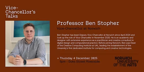 Vice-Chancellor's Talks: Professor Ben Stopher