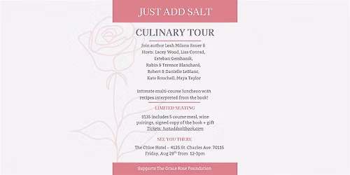 Just Add Salt Book Culinary Tour
