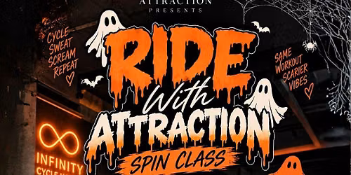 Ride with Attraction Spin Class Halloween Edition