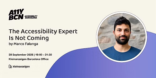 A11Y BCN (Accessibility Barcelona) September Meetup