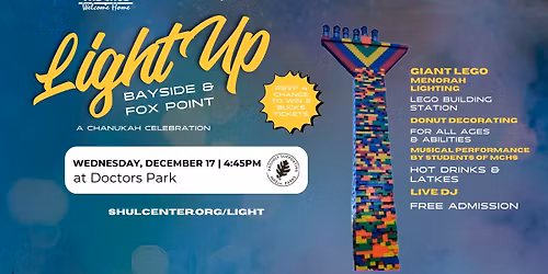 Giant Lego Menorah Lighting