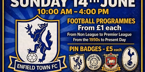 Old Programmes and Memorabilia Fair at Enfield Town FC