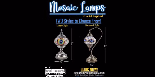 Mosaic Lamp Make & Take at Ariel Inspired Art Studio