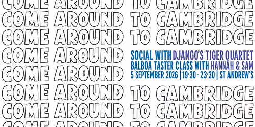 Come Around to Cambridge 2026 - Saturday night social with Django's Tiger Quartet