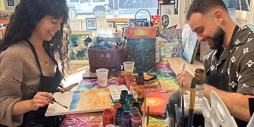 Beginners painting class. Paint and Sip. Things to do in LA. Dating Ideas.