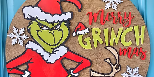 Grinch 22in  Door hanger DIY workshop 
