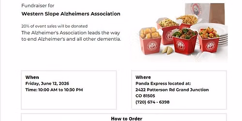 Panda Express Give Back Event- Alzheimer's Association