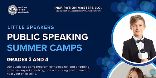 Little Speakers Public Speaking Summer Camps in Frisco for Grade 3 and 4