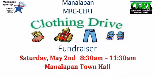 MRC CERT Clothing and Pet Supply Drive! 