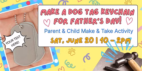 Make a Dog Tag Keychain for Father's Day!