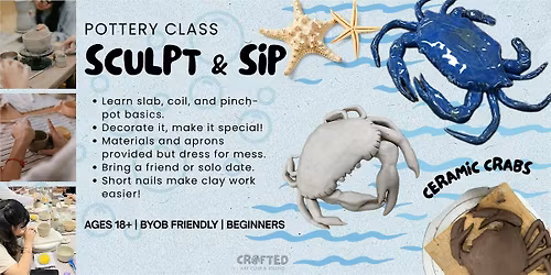 Sculpt & Sip: Ceramic Sea Life
