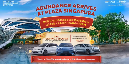 BYD x Sgcarmart Roadshow at Plaza Singapura