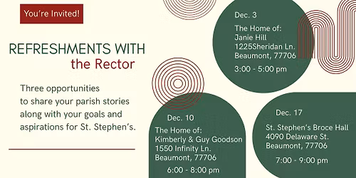 Refreshments with the Rector