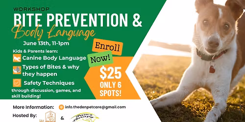 Canine Bite Prevention & Body Language Workshop