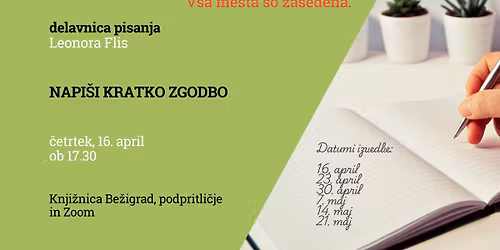VSA MESTA SO ZASEDENA: Napi\u0161i kratko zgodbo \u2013 Leonora Flis