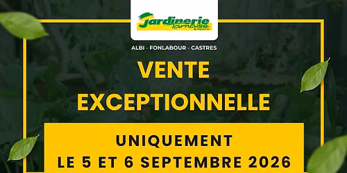 VENTE EXCEPTIONNELLE DE PLANTES \ud83c\udf3f