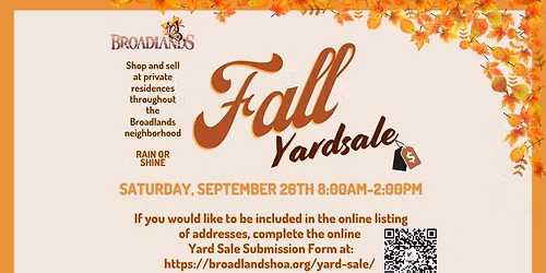 Fall Yard Sale