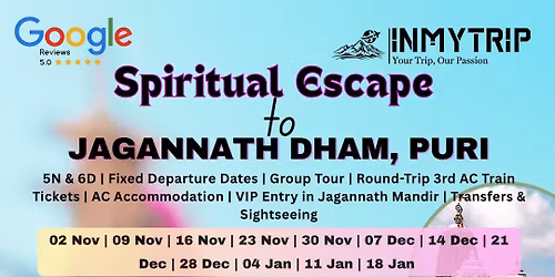 \ud83d\ude86\u2728 Ranchi \u0938\u0947 \u092a\u0941\u0930\u0940 \u091c\u0917\u0928\u094d\u0928\u093e\u0925 \u0927\u093e\u092e \u0917\u094d\u0930\u0941\u092a \u091f\u094d\u0930\u093f\u092a \u2728\ud83c\udf0a