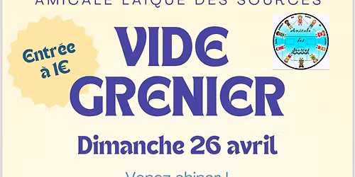 Vide Grenier de l'\u00e9cole des sources de Meucon