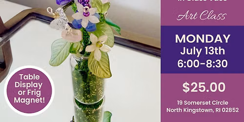 3.5" Mini Bead Bouquet in Vase (Frig Magnet\/Decor)