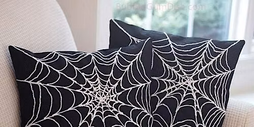 Sewing Social Club - Spiderweb Pillow - Intro to Embroidery