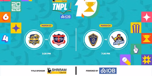 Shriram Capital TNPL 2026 - Match 23 Madurai Panthers vs Idream Tiruppur Tamizhans