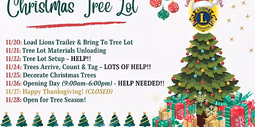 Christmas Tree Lot Workdays: Tree Lot Materials Unloading