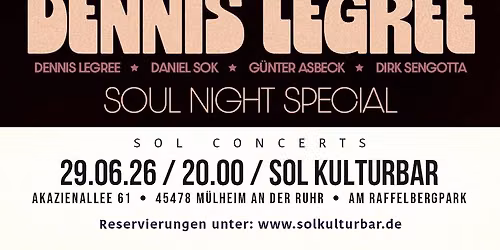 Back2Groove feat. DENNIS LEGREE - SOUL NIGHT SPECIAL