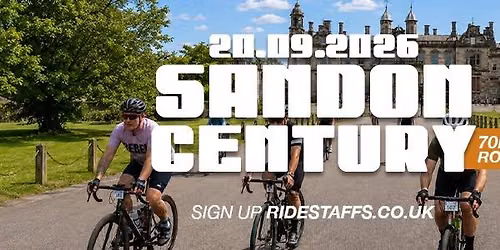 Sandon Century 2026 \u2013 100KM & 70KM Road Cycling Sportive | Staffordshire