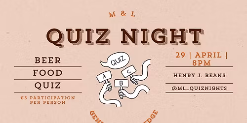 Quiz Night at Henry J Beans