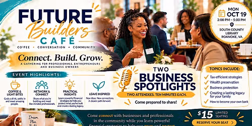 Future Builders Caf\u00e9 - Network, Build, Grow