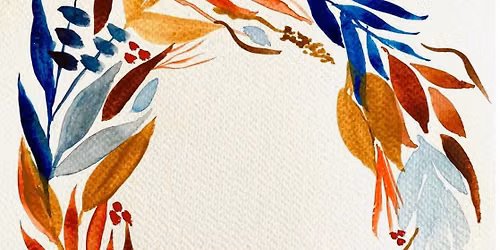 Day Class - Fall Wreath Watercolor Class with Tia at The Endcap Studios, Thursday 10\/15 at 1pm