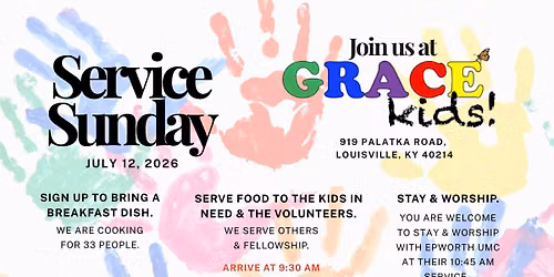 Service Sunday at Grace Kids